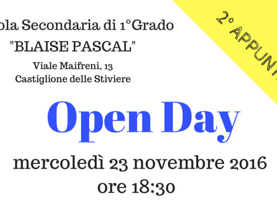 Secondo appuntamento Open Day Scuola Media Castiglione delle Stiviere